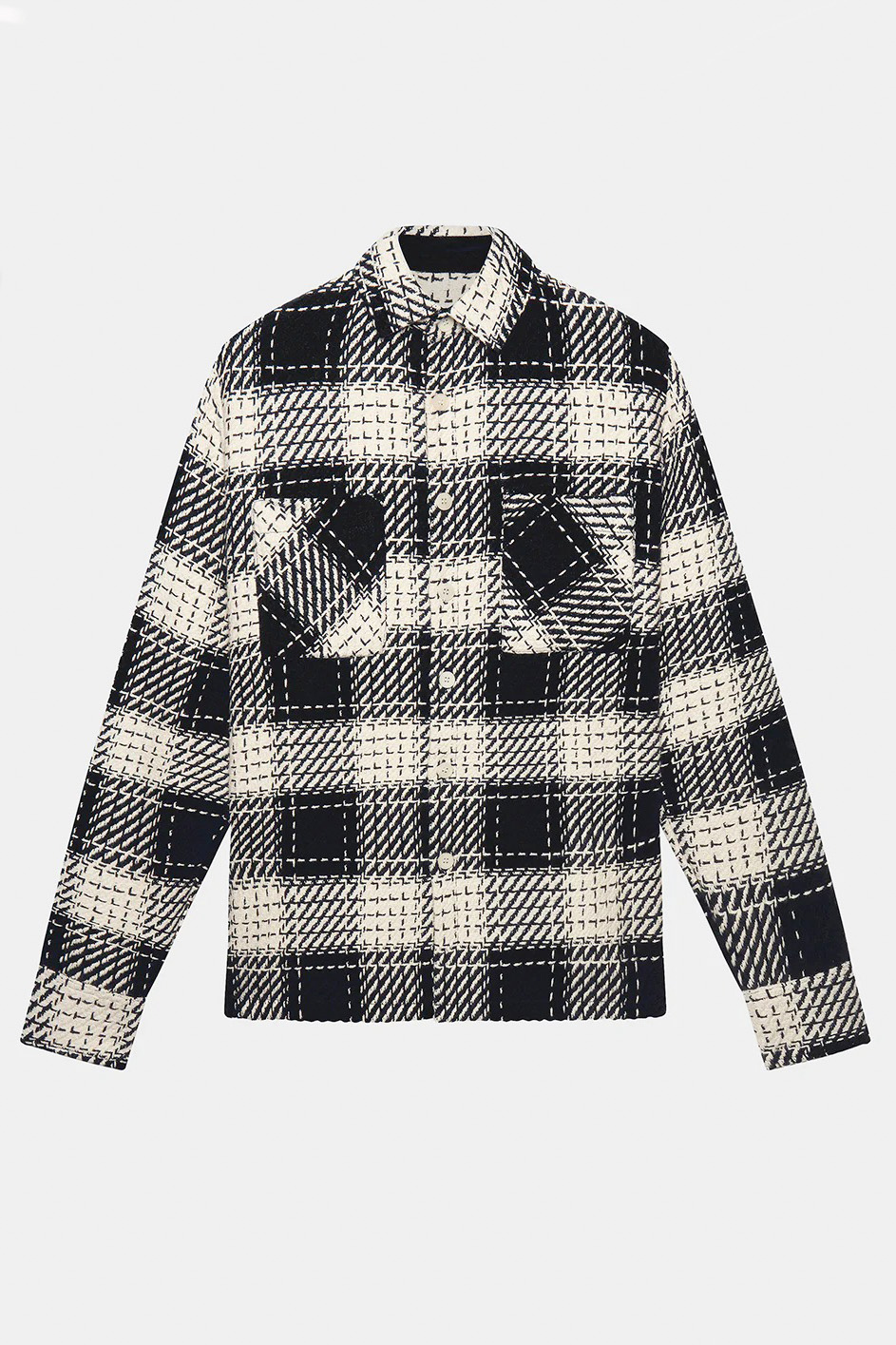 wax london "Whiting Overshirt" Black