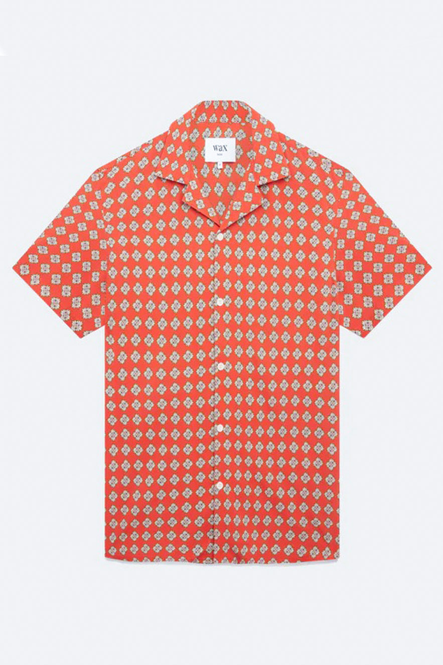wax london "DIDCOT SS SHIRT" AMALFI RED
