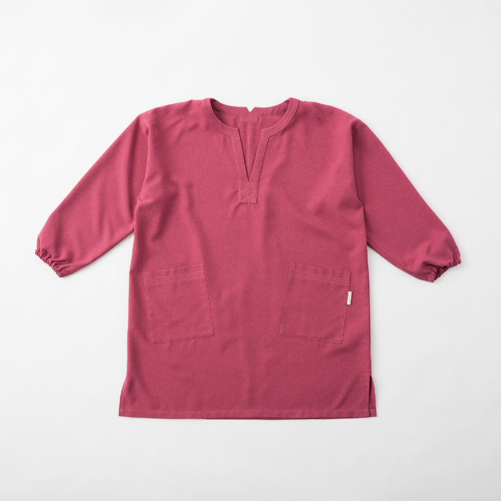 キーホールかっぽう着【ベリー】スモック・ポリエステル100％・ノーアイロン