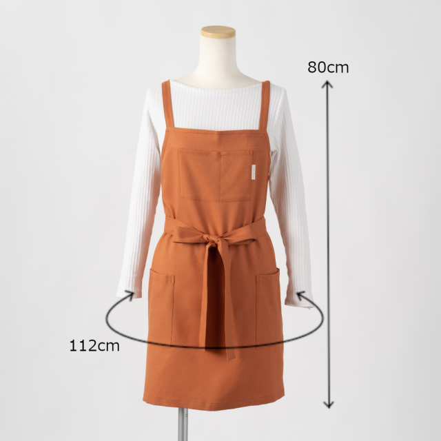 オレンジ　エプロン FK-7168】 胸当てエプロン | オリジナルTシャツのプリント作成