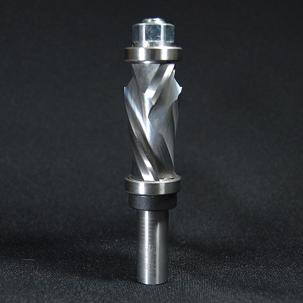 B24-02  刃径21mm 両サイドベアリング・アップ＋ダウン・スパイラルビット 12mm軸　　《送料無料》