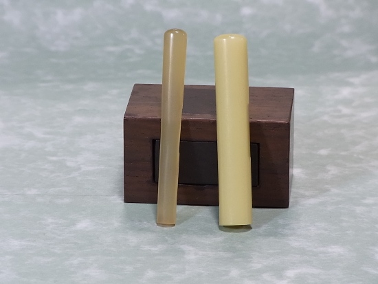 芯持ちオランダ水牛【手彫り】の訂正印（小判）、認印（小判）