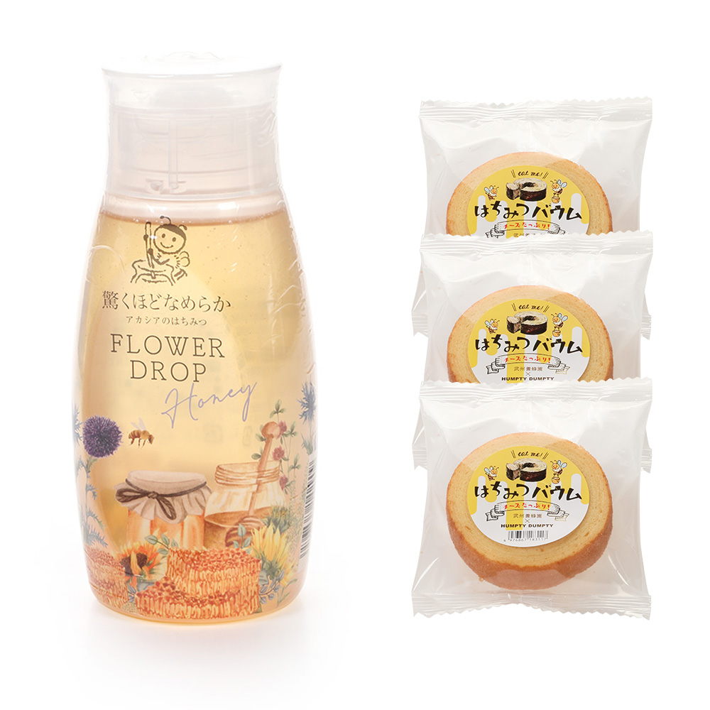 フラワードロップ・はちみつバウム3個セット