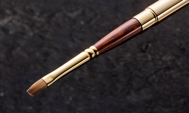 ウエダ美粧堂 　キャップ付リップブラシ （平） コリンスキーの携帯平型リップブラシ