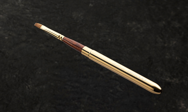 ウエダ美粧堂 　キャップ付リップブラシ （平） コリンスキーの携帯平型リップブラシ