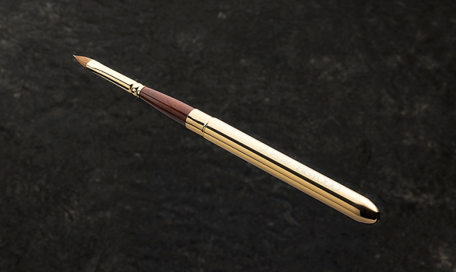 ウエダ美粧堂 　キャップ付リップブラシ （丸平） コリンスキーの携帯丸平型リップブラシ