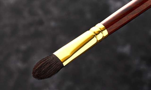 ウエダ美粧堂 アイシャドーブラシ(トライアングル)毛材 フォックス/タヌキ