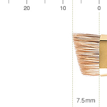 ウエダ美粧堂 アイブローブラシ （アングル）ウォーターバジャーの斜型幅広アイブロウブラシ