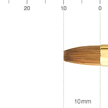 ウエダ美粧堂 　キャップ付リップブラシ （平） コリンスキーの携帯平型リップブラシ