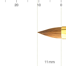 ウエダ美粧堂 　キャップ付リップブラシ （丸平） コリンスキーの携帯丸平型リップブラシ