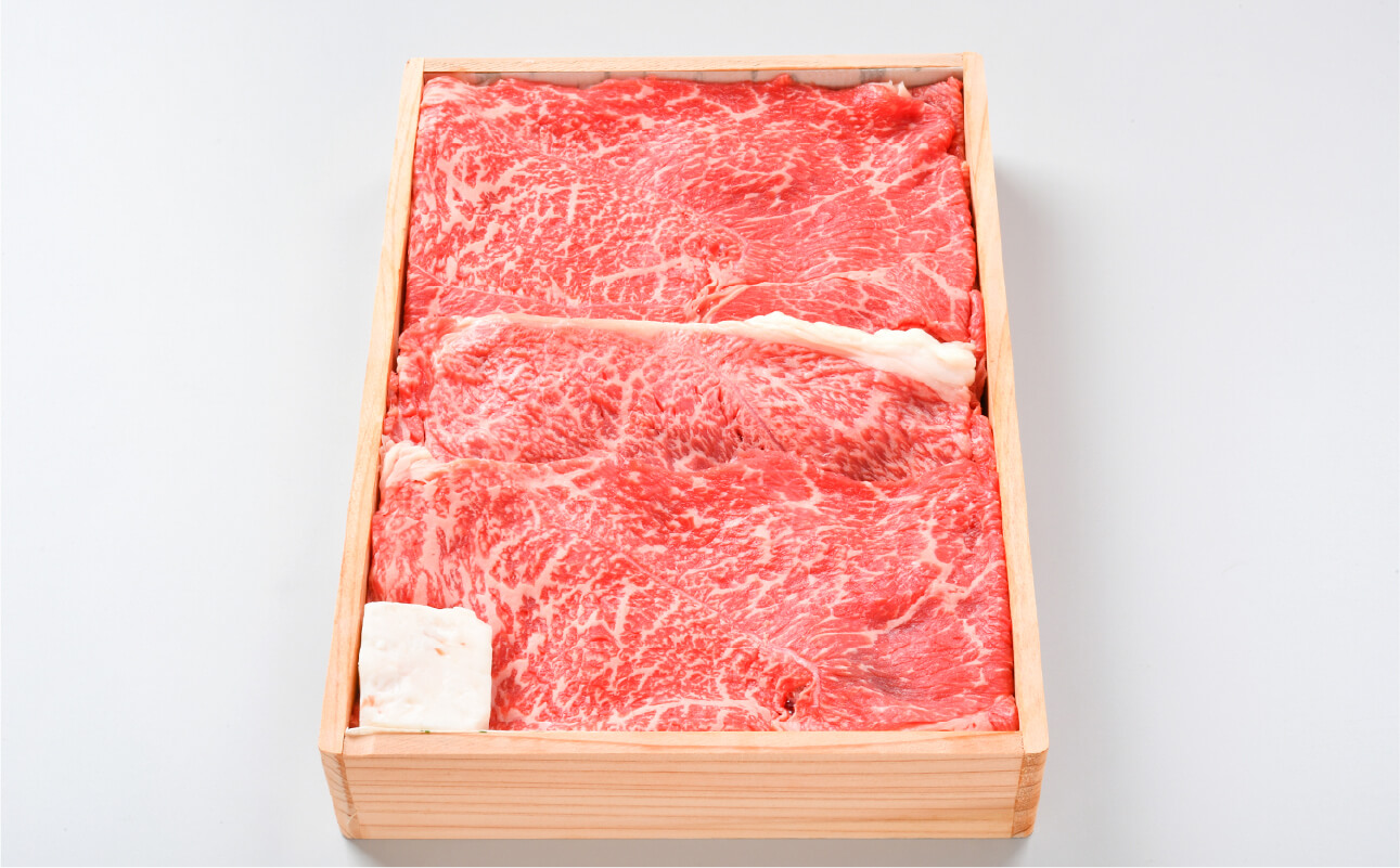 黒毛和牛すき焼き肉 (ウデ・モモ)贈答用木箱入りギフト 1kg