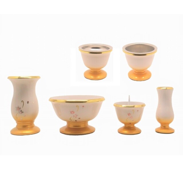 フルール　ホワイトぼかし色　3.0寸　6点セット