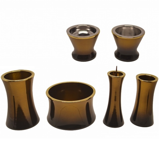 マロン　コハクボカシ　　　2.5寸　6点セット