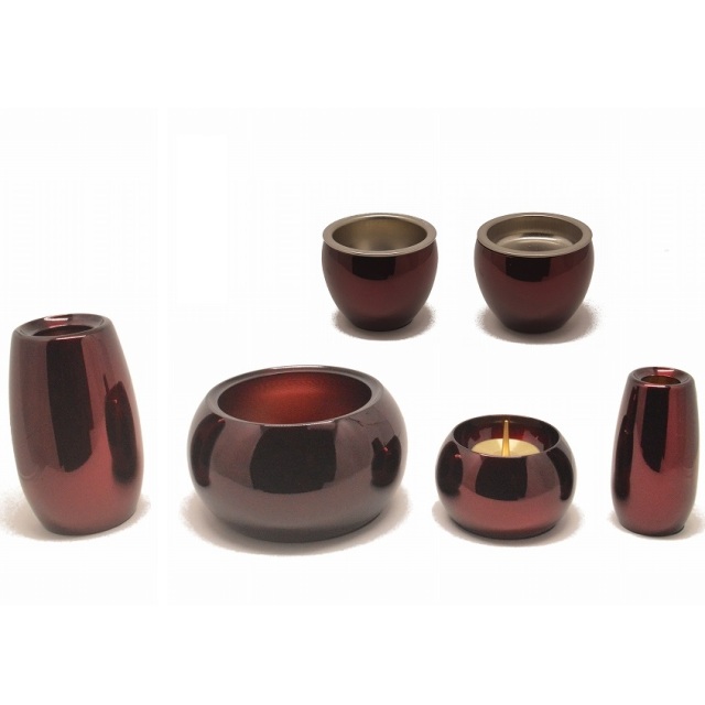 まりこ　ワイン色　　　　　3.0寸　6点セット