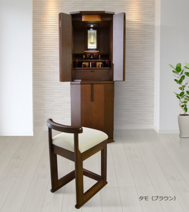 モダン仏壇 [エイル] 15-45号 シルバーハート/タモ = お年寄りに