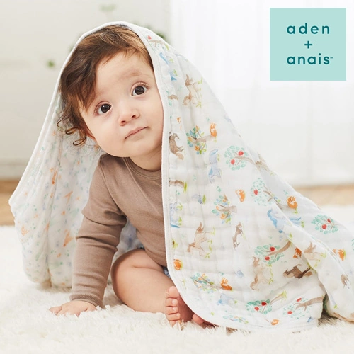 【出産祝い おくるみ】aden+anais(エイデンアンドアネイ)ブランケット　イヤーオブザホース・うま