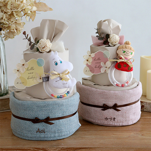 ムーミンナチュラルタオルおむつケーキ