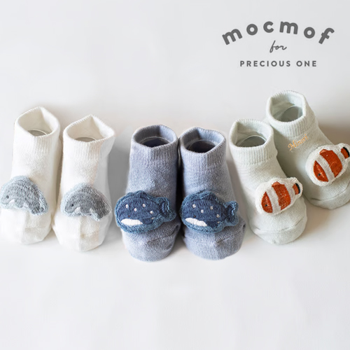 【出産祝い】mocmof（モクモフ）ベビーソックス 水族館