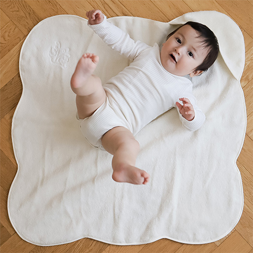 Nuage オーガニックコットン MokuMoku フード付きバスタオル