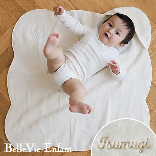 【ベルビーアンファン】Nuage オーガニックコットンMokuMoku フード付きバスタオル