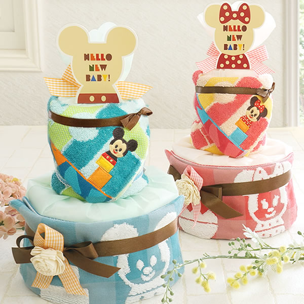 【おむつケーキ】ディズニー キディアタオルおむつケーキ