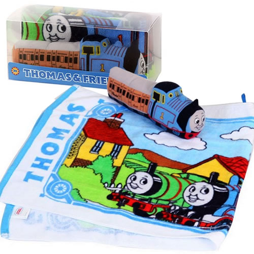 【おむつケーキにプラス】タオルギフト　きかんしゃトーマス フェイスタオル・ミニボルスター