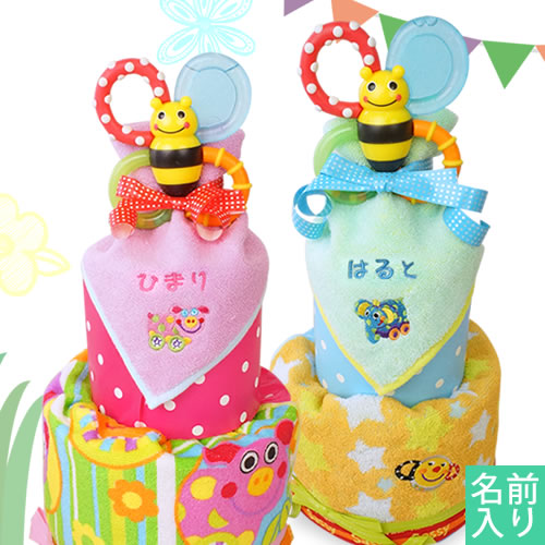 【おむつケーキ】Sassy（サッシー）バンブルバイツおむつケーキ_WS