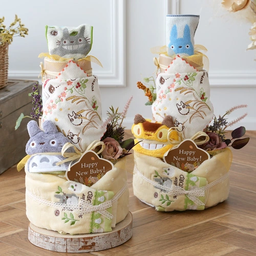 【おむつケーキ】トトロトリプルタワーおむつケーキ