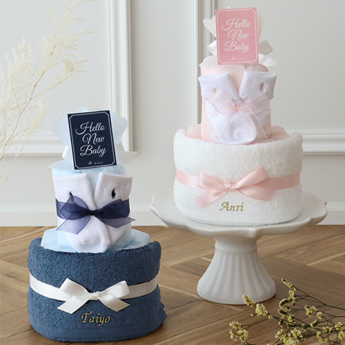 出産祝い ラルフローレン今治タオルおむつケーキ