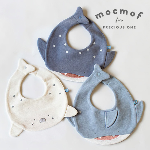 出産祝い】mocmof（モクモフ） スタイ ほにゅうるい水族館