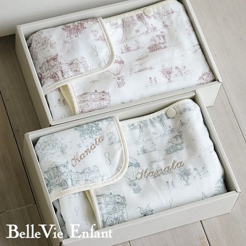 ベルビーアンファン トワル・ド・ジュイ ガーゼタオル2点セット