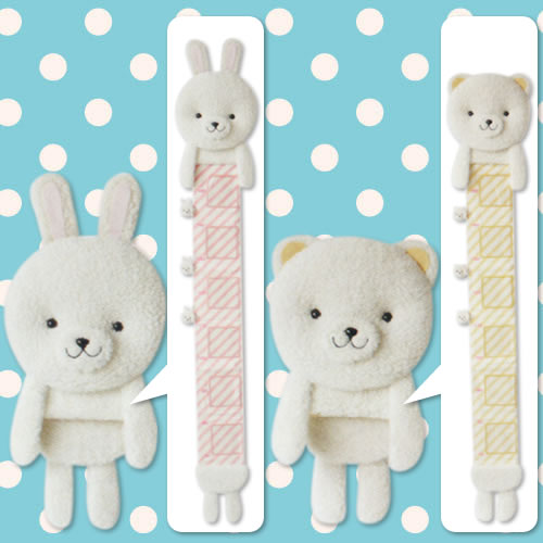 【おむつケーキにプラス】モコモコアニマルフェイス身長計