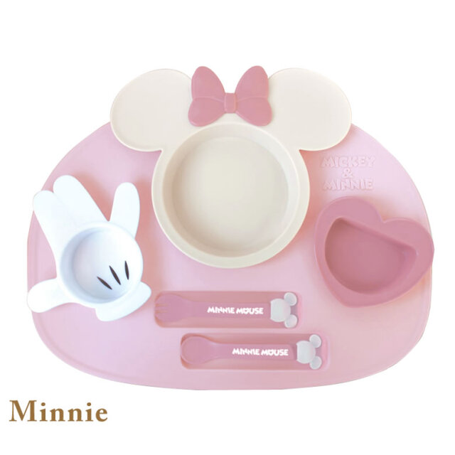 出産祝い ベビー食器 ミッキー ミニー アイコンランチプレート