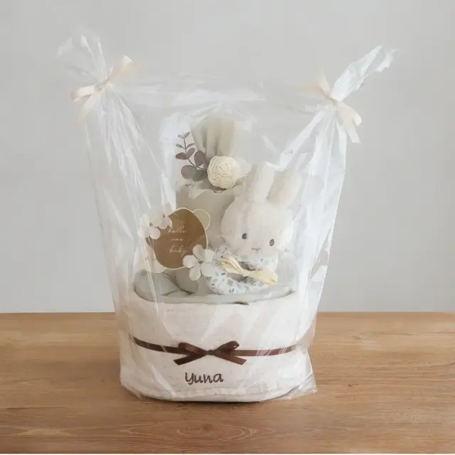 出産祝い】miffy x Little Dutch ナチュラルタオルおむつケーキ