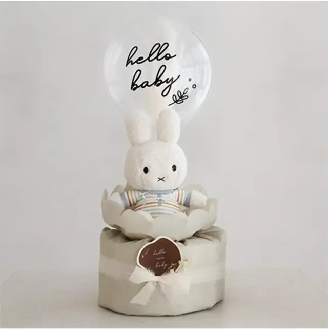 出産祝い】miffy x Little Dutch ナチュラルタオルおむつケーキ