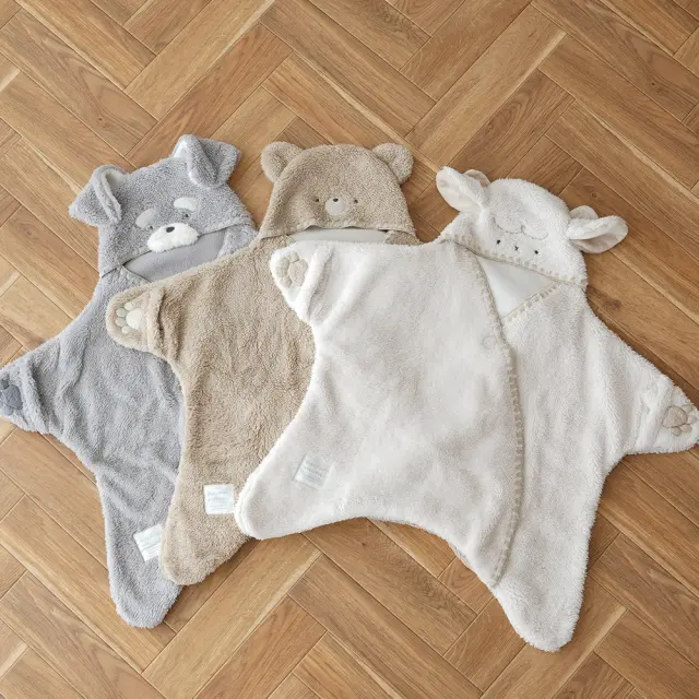 出産祝い おくるみ】mocmof（モクモフ）アニマルベビーおくるみ