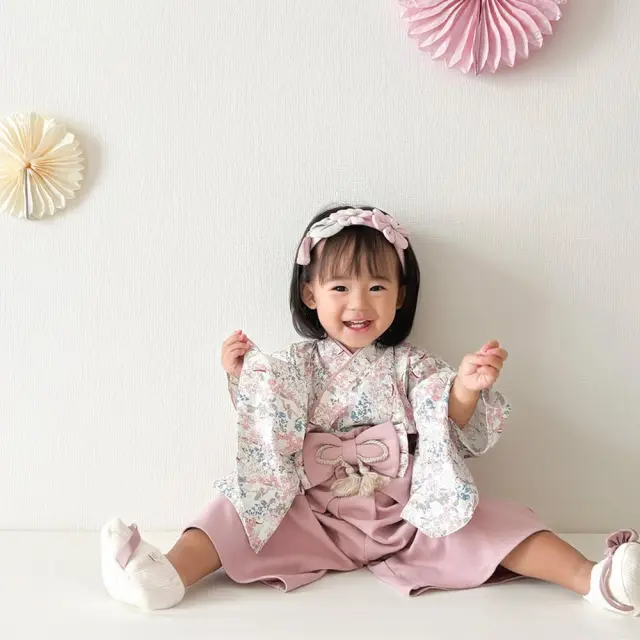 初節句 お食い初め】mocmof（モクモフ） 崩れにくい セパレート 袴セット