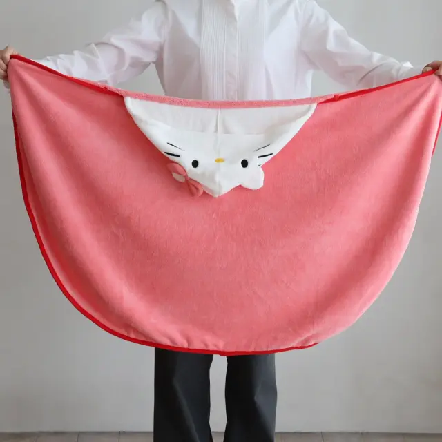 【出産祝い おくるみ】サンリオ フード付バスポンチョ