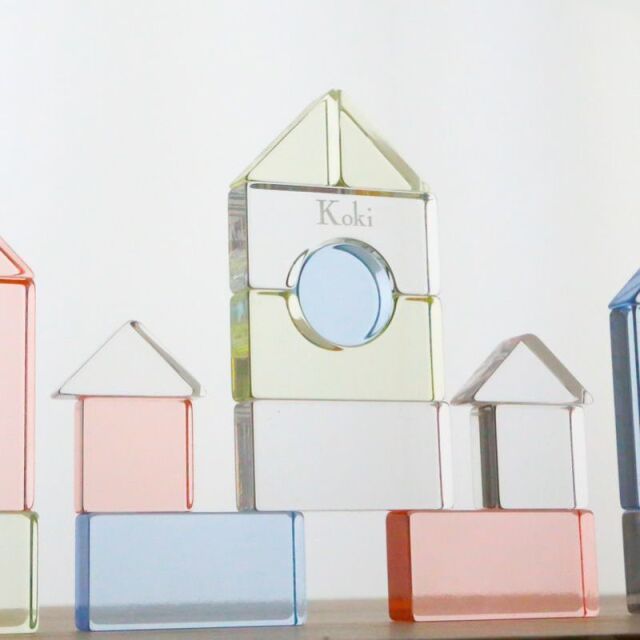 出産祝い 誕生日】Lumiere Cubes Noah アクリル積み木26ピース