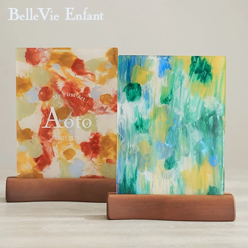 【１歳誕生日 ハーフバースデー】ファーストアート ベーシック アクリルボード　ベルビーアンファン