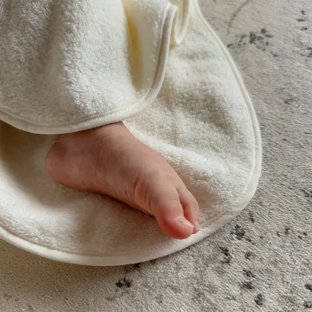 オーガニックコットンNuage MokuMoku フード付きバスタオル