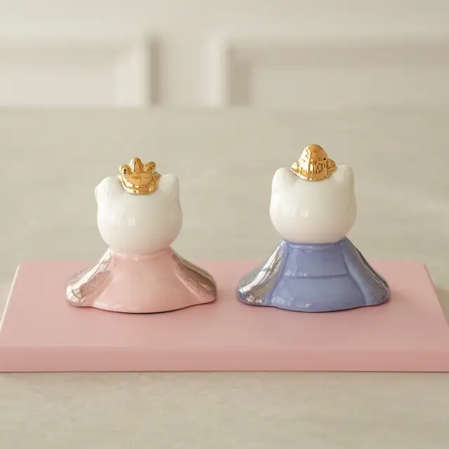 キティ雛祭り※陶器、漆の茶器本格的※ キティ雛祭り※陶器、漆の茶器本格的※