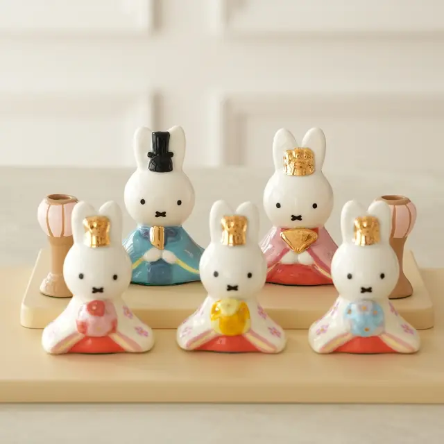 初節句 ひなまつり 雛人形】ミッフィー 磁器五人飾り