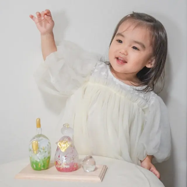 初節句 ひなまつり 雛人形】ガラス雛飾り 桜お雛様セット