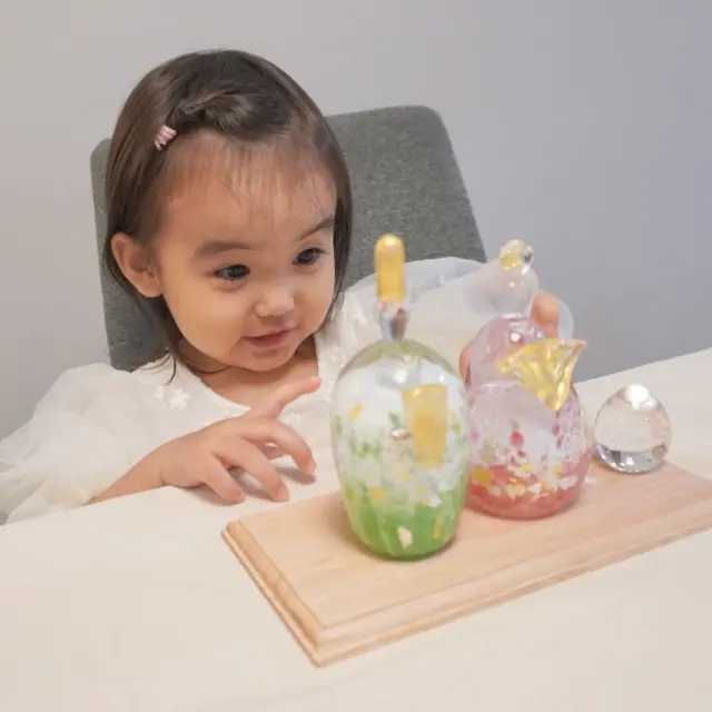 初節句 ひなまつり 雛人形】ガラス雛飾り 桜お雛様セット