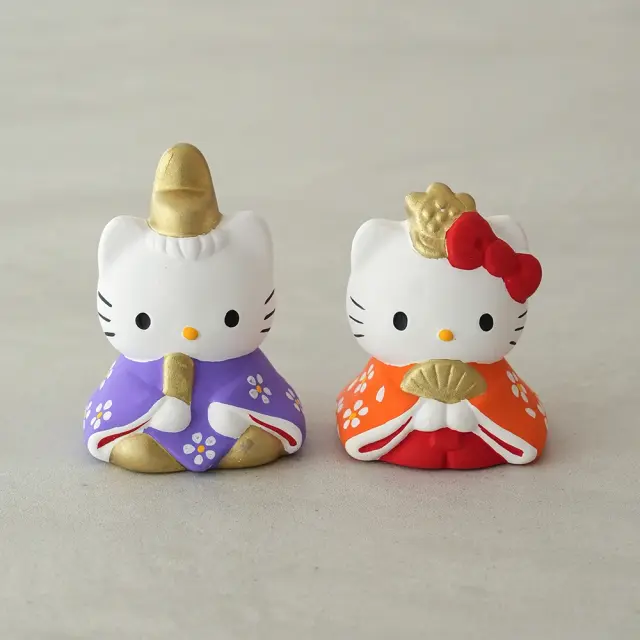 初節句 ひなまつり 雛人形】ハローキティとひなまつり 日本製 五人飾り