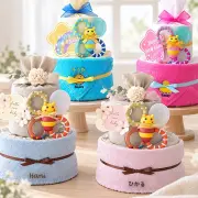 Sassy baby カミカミみつばちタオルおむつケーキ