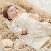 【出産祝い】ニットブランケット オーガニックコットン100％ 王冠・ポンポン