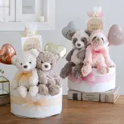 【おむつケーキ】メリーマイヤー　双子ちゃん　おむつケーキ