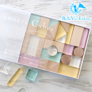 ベルビーアンファン Lumiere Cubes Feerie アクリル＆木の積み木 26ピース(日本製)